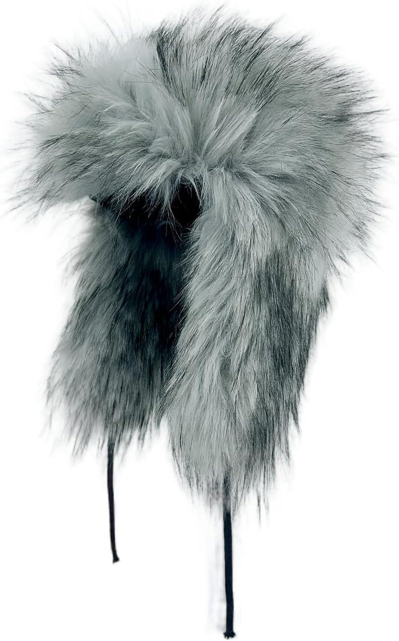 YFJNV Y2K Faux Fur Russian Hat, Soft, Warm Winter Trapper Hat with Earmuffs for Men and Women - Image 2